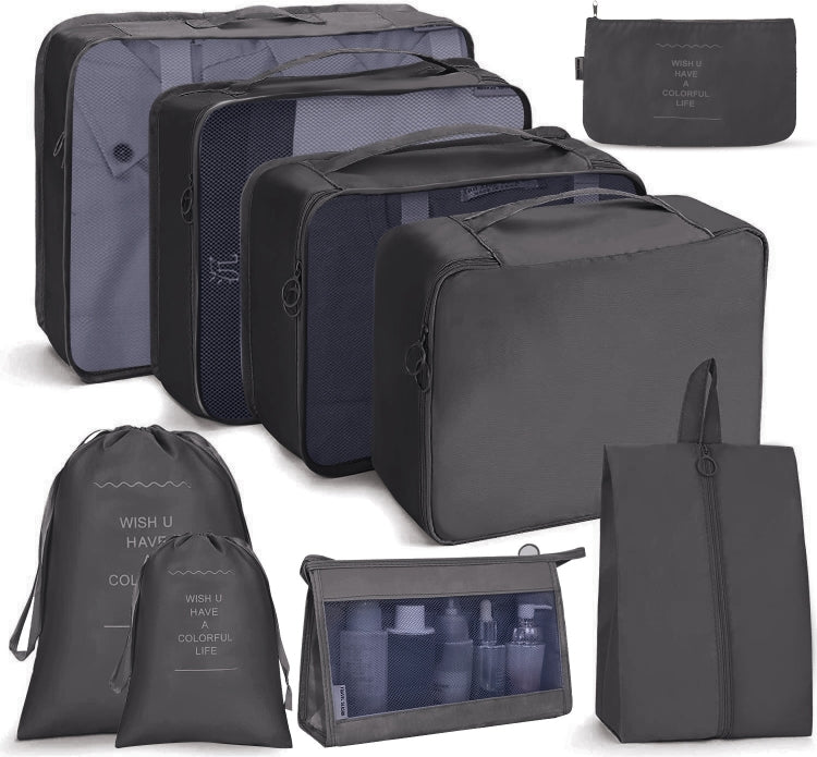 Set borse da viaggio pieghevoli 8 in 1 e 9 in 1 in twill