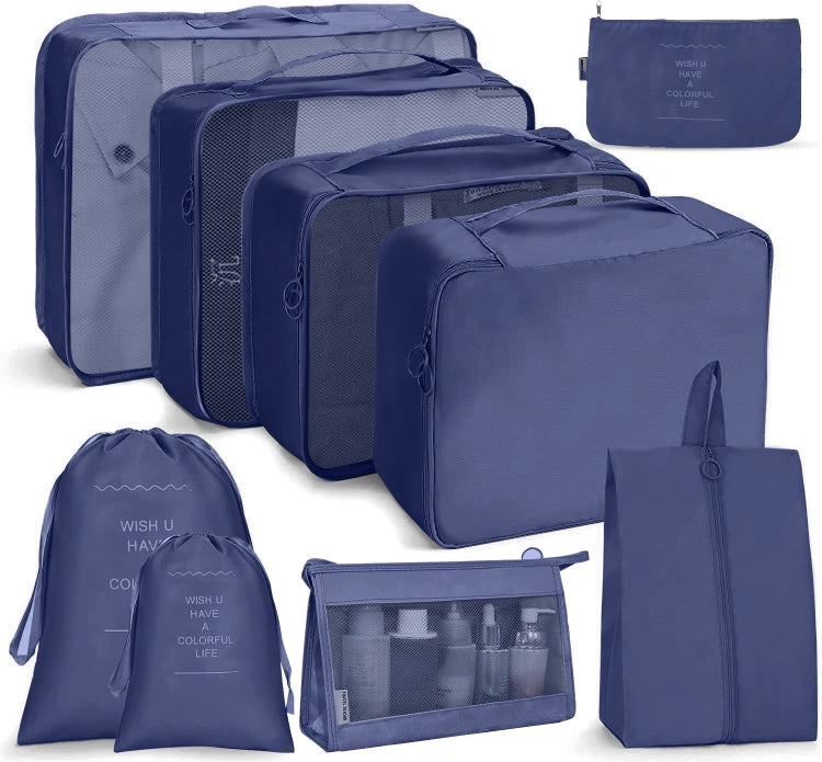 Set borse da viaggio pieghevoli 8 in 1 e 9 in 1 in twill