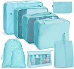 Set borse da viaggio pieghevoli 8 in 1 e 9 in 1 in twill