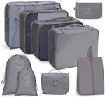 Set borse da viaggio pieghevoli 8 in 1 e 9 in 1 in twill