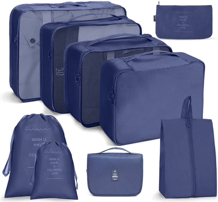 Set borse da viaggio pieghevoli 8 in 1 e 9 in 1 in twill