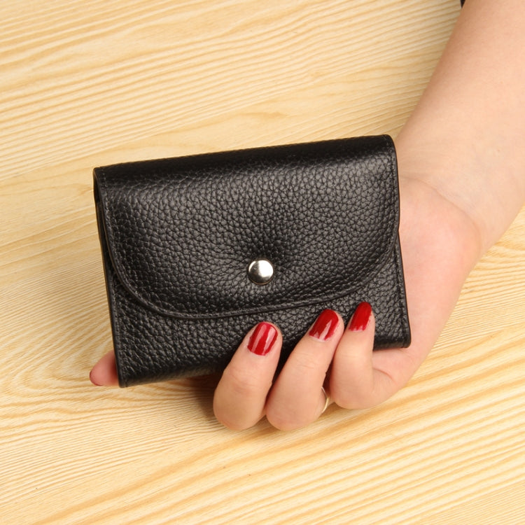 Porta carte di credito mini in pelle con tasca e cerniera