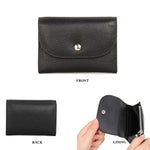 Porta carte di credito mini in pelle con tasca e cerniera