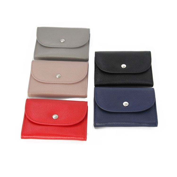 Porta carte di credito mini in pelle con tasca e cerniera