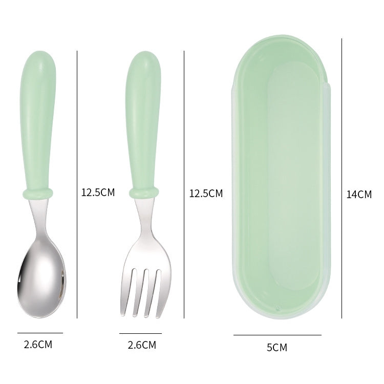 Set 3 pezzi posate acciaio inox 304 con scatola bambini