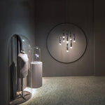 Lampadario moderno a 3 teste in ferro e acrilico 35 cm