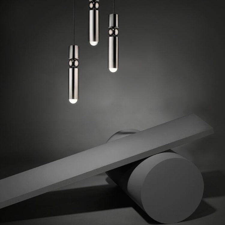 Lampadario moderno a 3 teste in ferro e acrilico 35 cm