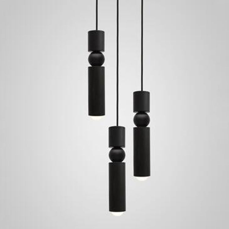 Lampadario moderno a 3 teste in ferro e acrilico 35 cm