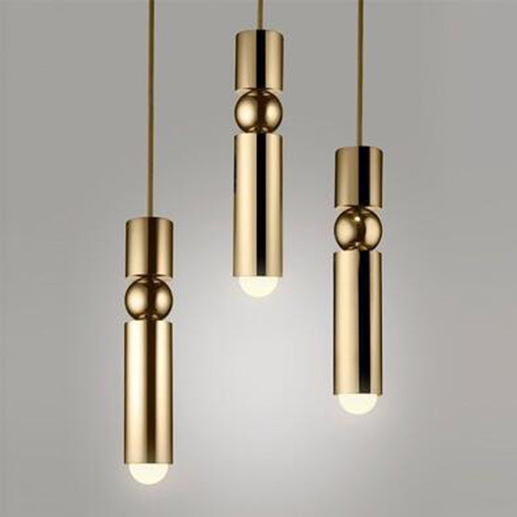 Lampadario moderno a 3 teste in ferro e acrilico 35 cm