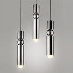 Lampadario moderno a 3 teste in ferro e acrilico 35 cm
