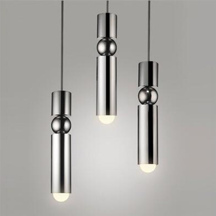 Lampadario moderno a 3 teste in ferro e acrilico 35 cm