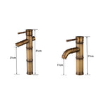 Rubinetto in rame per lavabo a cascata stile retrò