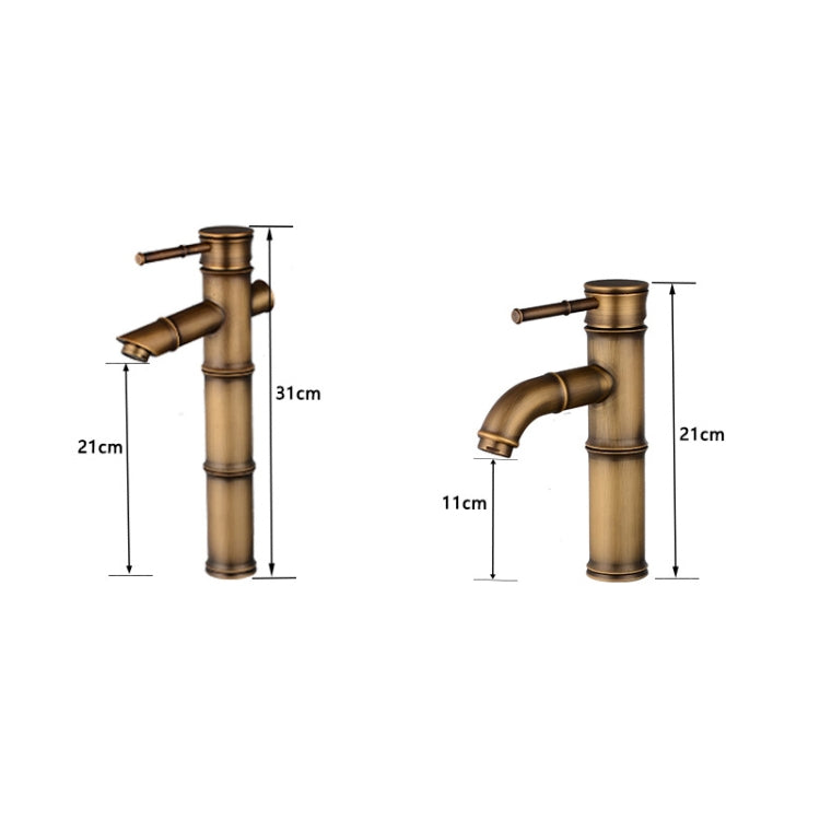 Rubinetto in rame per lavabo a cascata stile retrò
