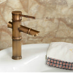 Rubinetto in rame per lavabo a cascata stile retrò