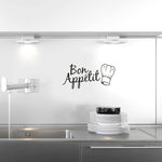 Adesivo murale cucina Bon Appetit in PVC 58x28 cm