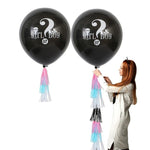 Palloncino decorato con coriandoli neri 36 pollici