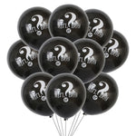 Palloncino decorato con coriandoli neri 36 pollici