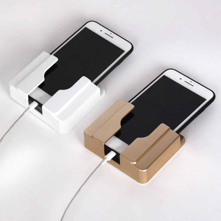 Scatola portaoggetti da parete con presa e supporto telefono