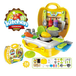 Set giocattolo utensili cucina e cosmetici per bambini
