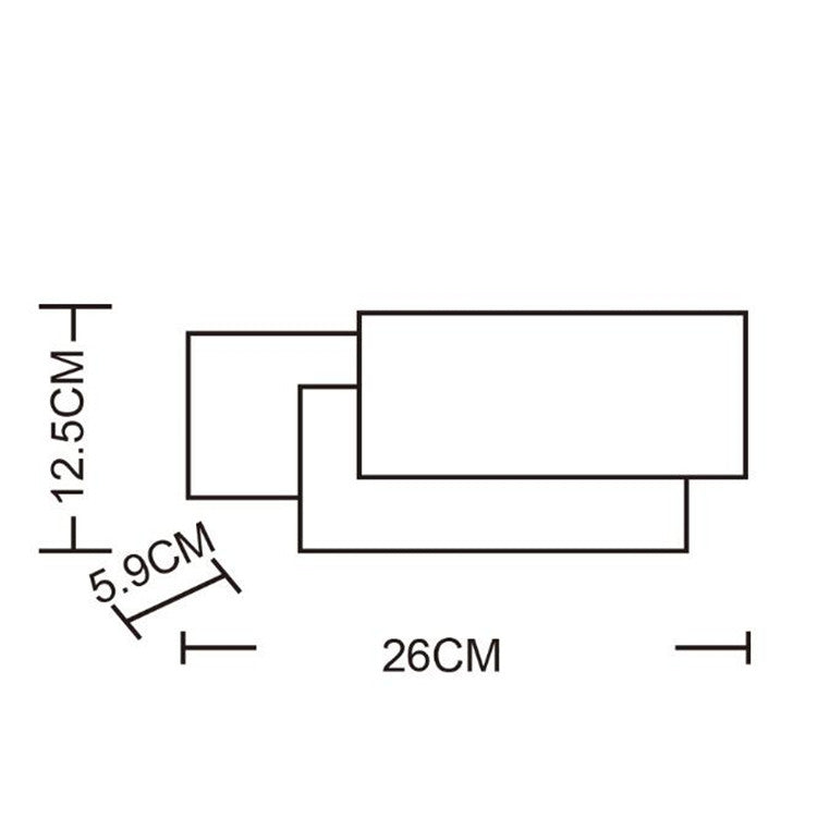 Lampada da parete LED torre 18W in alluminio 26x12x6 cm