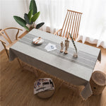 Tovaglia rettangolare in cotone e lino 140x300 cm
