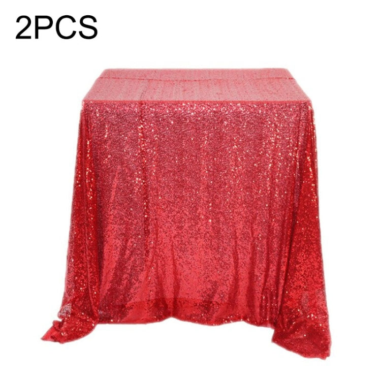 Tovaglia rotonda con paillettes ricamate 60 cm 2 pezzi