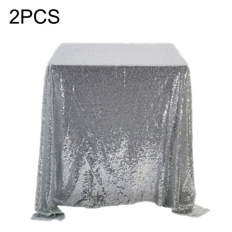 Tovaglia rotonda con paillettes ricamate 60 cm 2 pezzi