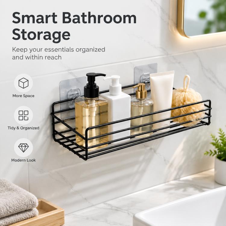 Mensola bagno in ferro battuto porta WC a parete 30cm