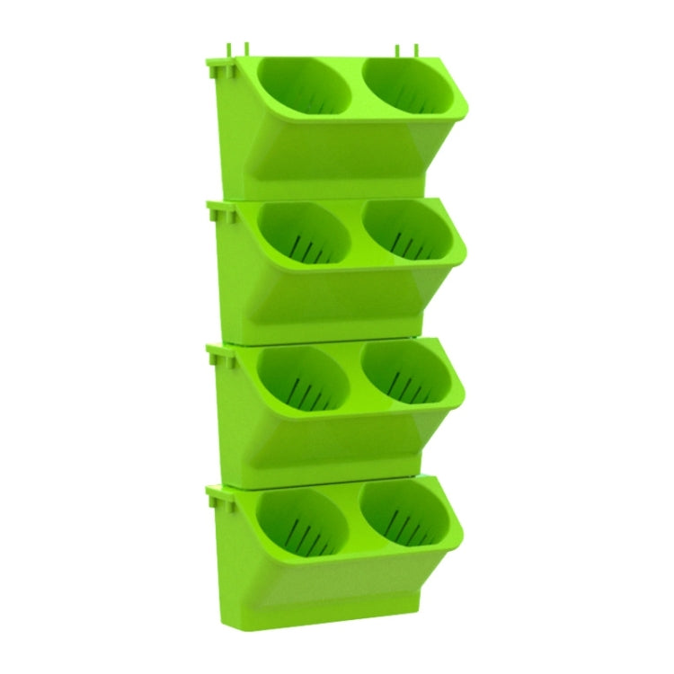 Vaso da parete in resina 24x14x57 cm verde bianco
