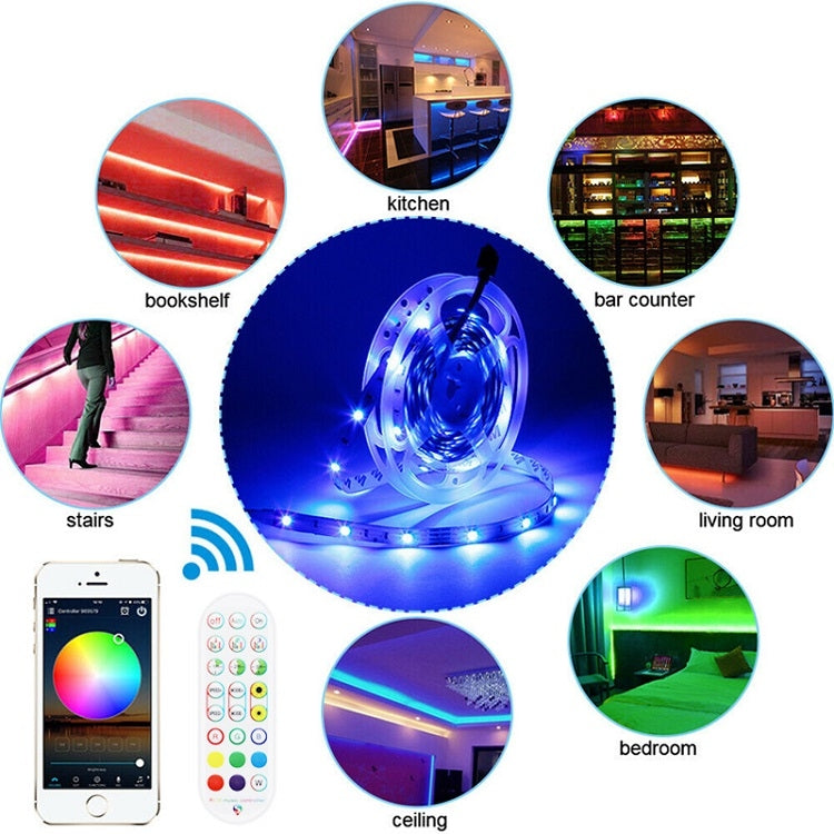 Striscia luminosa LED RGB Bluetooth 5m-20m con telecomando