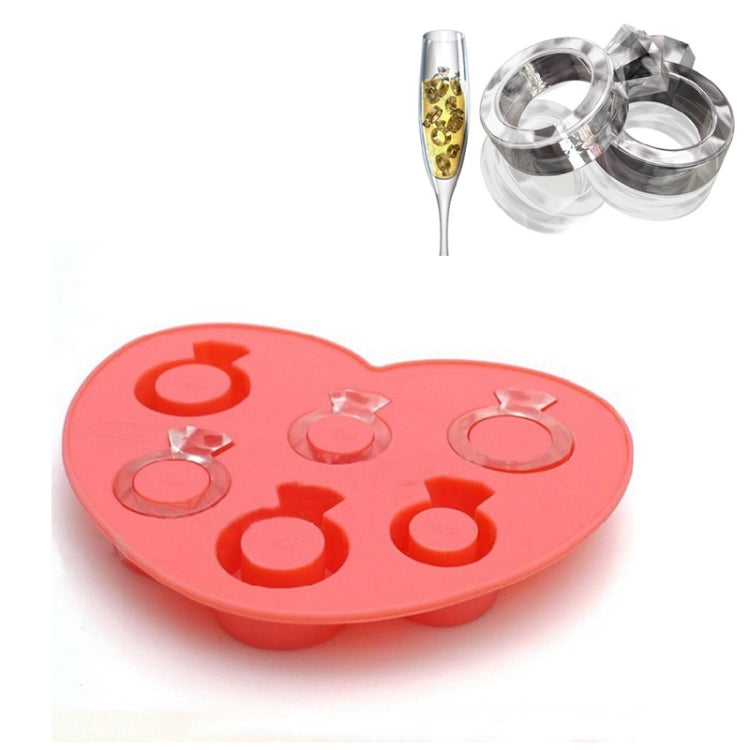 Contenitore ghiaccio in silicone con stampo anello 6 scomparti