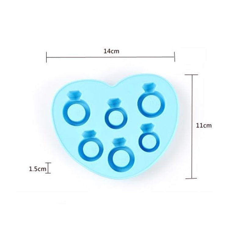 Contenitore ghiaccio in silicone con stampo anello 6 scomparti