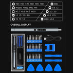 Set mini cacciaviti elettrici ricaricabili 36 in 1 con LED