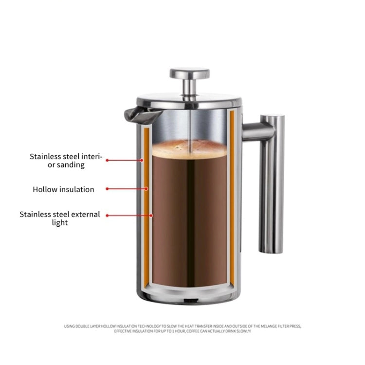 Caffettiera a pressione francese in acciaio inox 304 350-1000ml