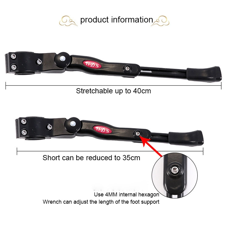 Cavalletto per mountain bike 26 pollici regolabile in alluminio nero - immagine 4