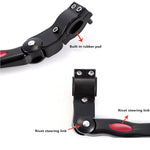 Cavalletto per mountain bike 26 pollici regolabile in alluminio nero - immagine 7