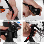 Cavalletto per mountain bike 26 pollici regolabile in alluminio nero - immagine 8