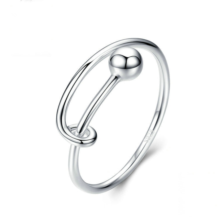 Anello aperto in argento sterling S925 placcato platino