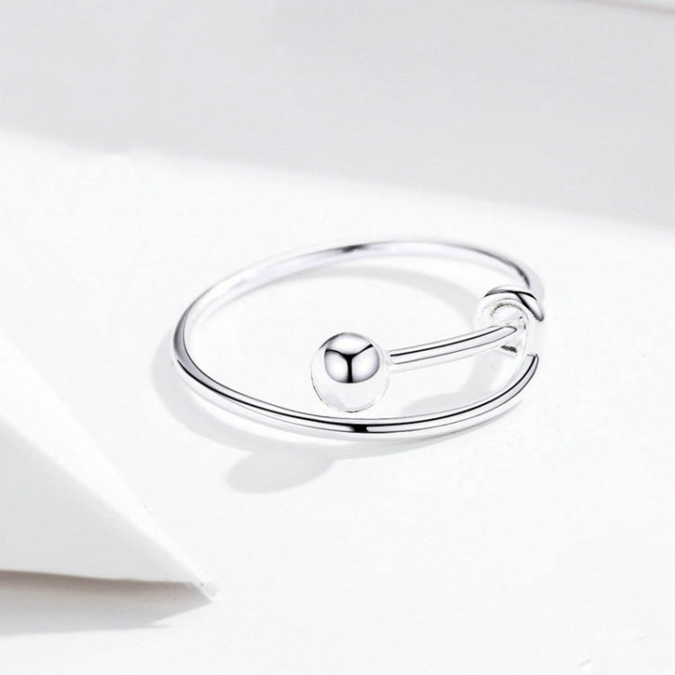 Anello aperto in argento sterling S925 placcato platino