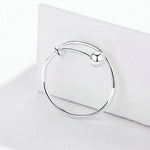 Anello aperto in argento sterling S925 placcato platino