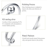Anello aperto in argento sterling S925 placcato platino