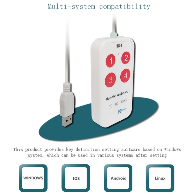 Tastierino USB 4 tasti per acquisizione ultrasuoni medici