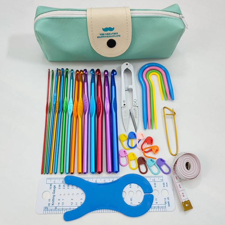 Set uncinetti in allumina colorata per maglieria con custodia