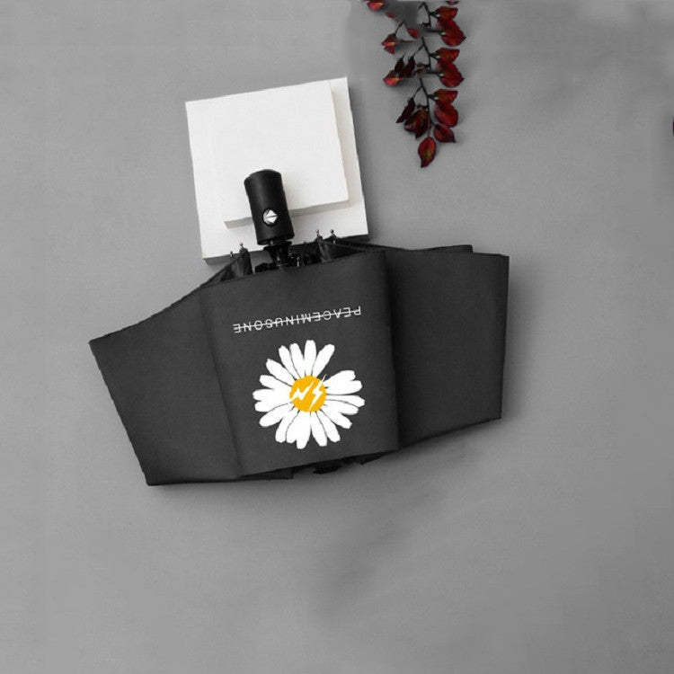 Ombrello pieghevole GD Daisy anti-UV per sole e pioggia
