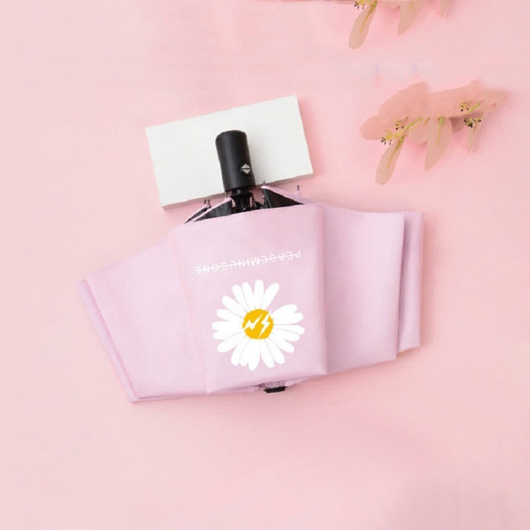 Ombrello pieghevole GD Daisy anti-UV per sole e pioggia