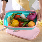 Tagliere pieghevole 9 in 1 con coltelli in acciaio