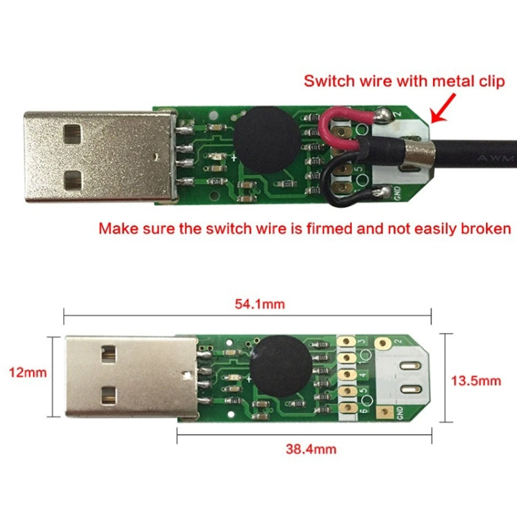 Cavo interruttore USB personalizzato 1-6 switch
