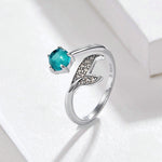 Anello aperto donna in argento S925 placcato platino