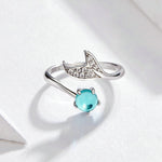 Anello aperto donna in argento S925 placcato platino
