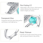 Anello aperto donna in argento S925 placcato platino